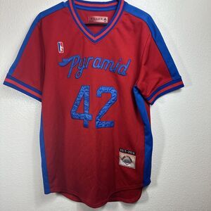 Black Pyramid #42 Men’s Large Red Jersey Jackie Robinson